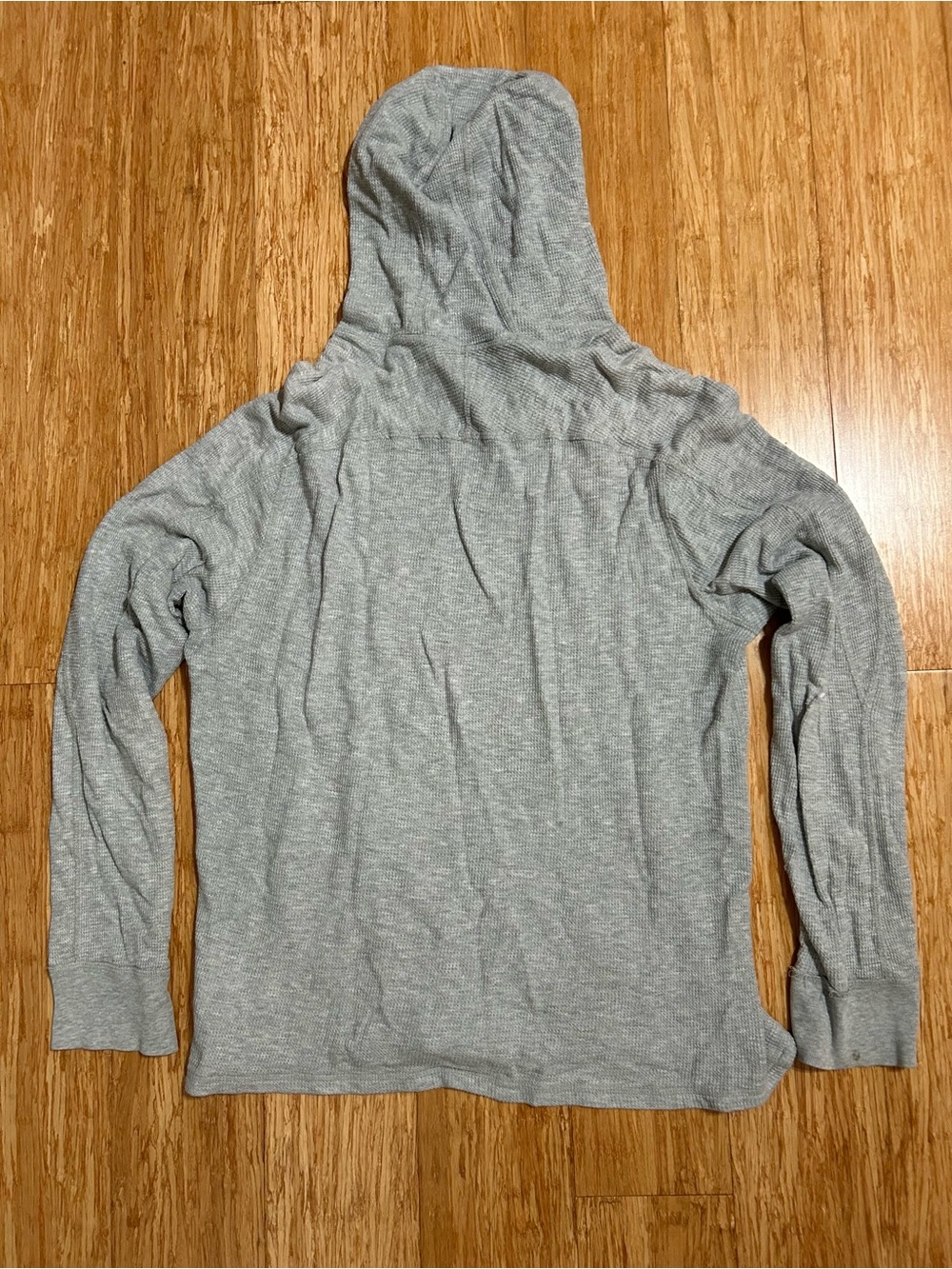 Polo Ralph Lauren Waffle Knit Pullover Hoodie Grey (Men’s Large) - Picture 2 of 5